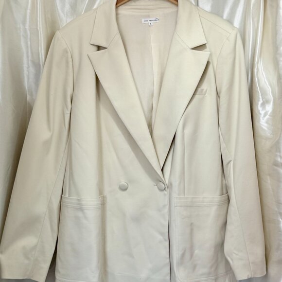 Good American Women’s | Cream Double-Breasted Blazer | Size 5 - Picture 2 of 4